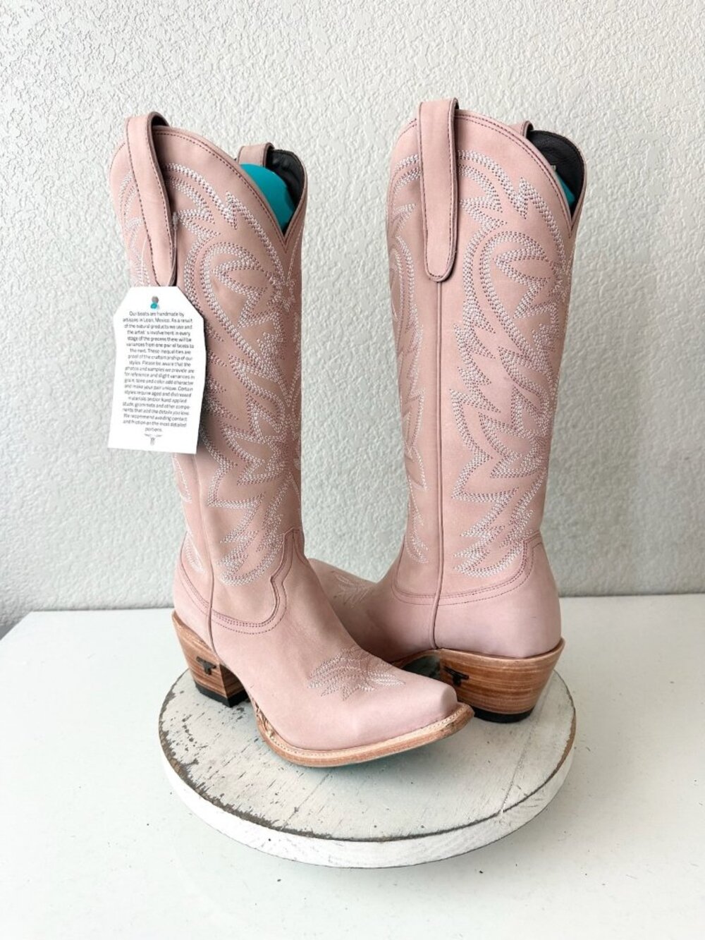 Lane SMOKESHOW Pink Cowboy Boots Western Cowgirl Mid Calf Tall Snip Toe Size 7.5